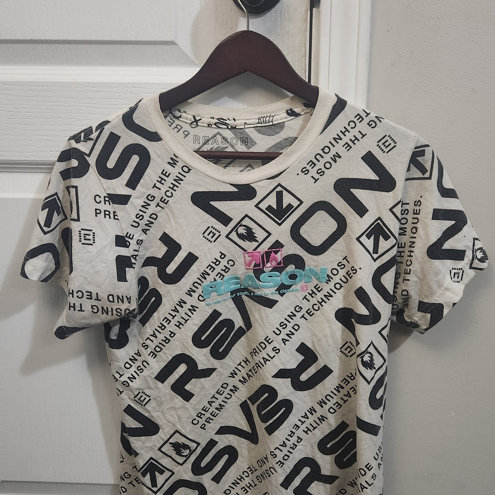Reason Kids Graphic Tee - Cream and Black